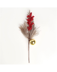 Ветка декоративная новогодняя, 36×16×5 см Nobrand