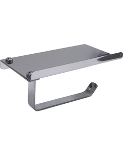 Держатель для туалетной бумаги Hotel хром матовый с полочкой Bemeta