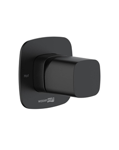 Смеситель для душа встраиваемый WasserKraft Nuthe однорычажный с переключателем без лейки черный (9151) Wasserkraft