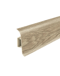 Плинтус ПВХ напольный Классик 55 мм 208 дуб мокко 2200 мм Ideal