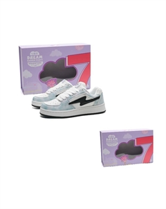 Износостойкие и легкие низкие скейтерские кроссовки унисекс в коробке Moon Black, цвет Moon Black 7 sevfun