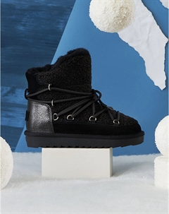 Черные меховые угги для девочек Mascotte junior