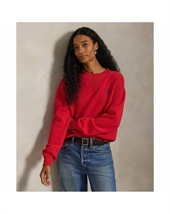 Свитшот с круглым вырезом и длинными рукавами красный Polo ralph lauren