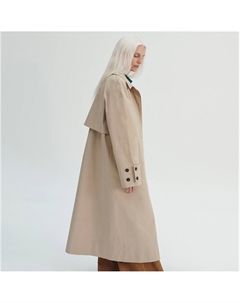Длинный тренч застежка на пуговицах бежевый La redoute collections x adn paris