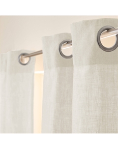 Штора из стираного льна на подкладке с люверсами Private белый Am.pm.