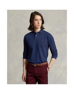 Рубашка-поло из пике крой зауженный синий Polo ralph lauren