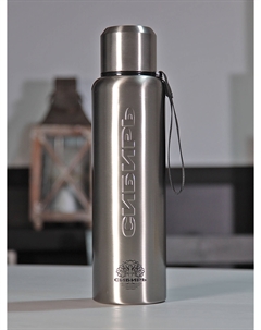 Термос Строгий металл 1.5л с ситечком, серебристый, Серебряный Сибирь