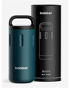 Термокружка Bottle с ручкой 590 мл, тепло до 8 часов, темно-бирюзовый, Синий Bobber