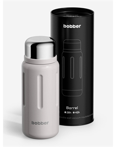 Термос вакуумный Barrel 770 мл с широким горлом и ситечком, тепло до 28 часов, серый, Серый Bobber