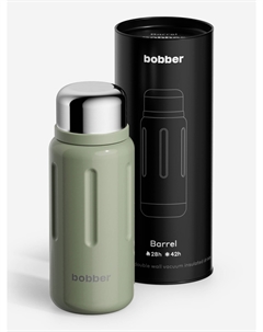 Термос вакуумный Barrel 770 мл с широким горлом и ситечком, тепло до 28 часов, оливковый, Зеленый Bobber