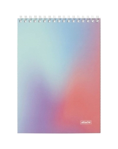 Блокнот Яркий Градиент №3 А5 80 листов в клетку гребень Soft touch (204х146 мм) Attache