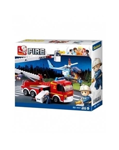 Конструктор "Пожарная машина с вертолетом"(394дет) SLUBAN М38-В0627 Sluban