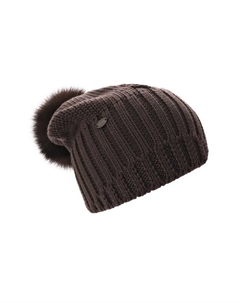 Шапка с меховой отделкой Black sable