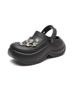 Клоги женские черные, цвет Black 15 mins