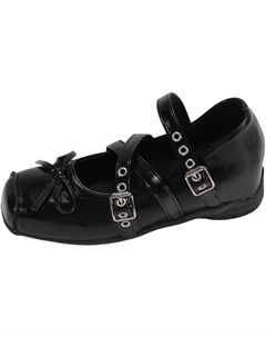 Женские туфли балетки Мэри Джейн черные, цвет Black 7 sevfun