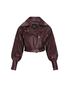 Кожаная куртка, бордовый Faina