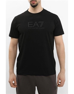 Футболка хлопковая с логотипом Ea7