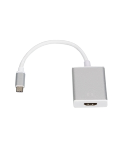 Кабель-переходник (адаптер) USB Type-C(M)-HDMI(19F) 4K, 10 см, серебристый AT3888 (AT3888) Atcom
