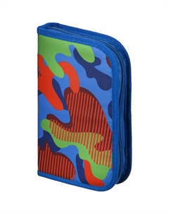 Пенал односекционный Класс Милитари синий Комус