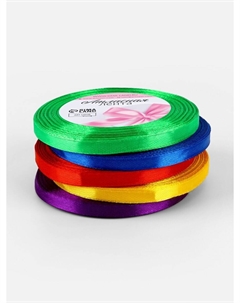 Атласная лента, набор 5 шт. Арт узор