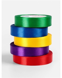 Атласная лента, набор 5 шт. Арт узор
