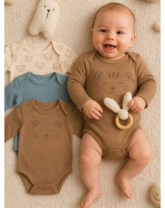 Боди детское в наборе, 3 шт Mark formelle