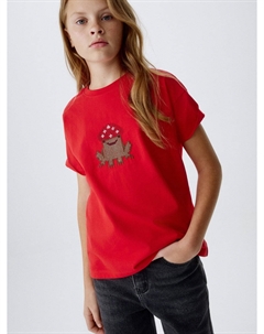 Футболка с вышивкой для девочек Sela