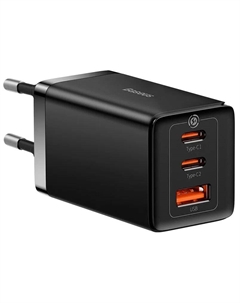 Зарядное устройство сетевое Baseus CCGP120201 GaN5 Pro Quick Charger 65W PD 3.0 + Кабель в комплекте (100w Type-C)