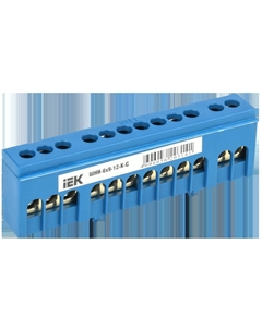 Шина YNN10-69-12KD-K07 N ноль корпусный изолятор на DIN-рейку (ШНИ-6х9-12-К-С) Iek