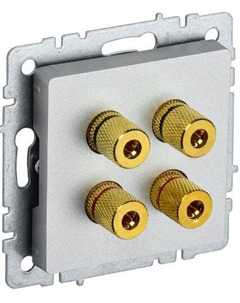 Розетка аудио BR-S40-K47 BRITE РА10-БрА Алюминевый Iek