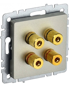 Розетка аудио BR-S40-K37 BRITE РА10-БрШ Шампань Iek