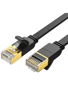 Кабель патч-корд U/FTP 7 кат. 15м NW106 11266_ Lan Cable Flat Design, цвет: черный Ugreen