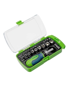 Отвертка 133587, реверс + биты, 41 предмет, PH+PZ+SL+H+T, CrV, 2к рукоятка Сибртех