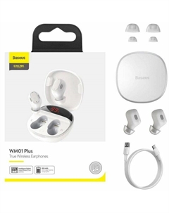 Наушники TWS Encok WM01 Plus, белый (NGWM010002) Baseus