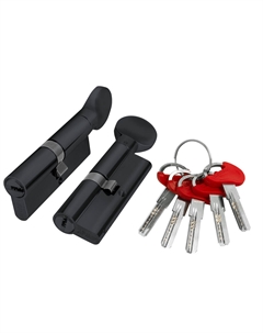 Цилиндр D-PRO 70 35х35 мм ключ/вертушка черный Fuaro