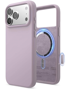 Чехол Magnetic Soft Purple для iPhone 17 Pro, MagSafe, силикон, светло-фиолетовый Elago