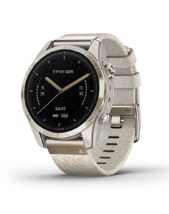 Смарт-часы Garmin Epix Pro Gen 2 42mm Sapphire Soft Gold with Nylon Band (010-02802-20)