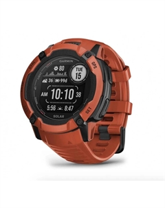 Смарт-часы Garmin Instinct 2x Solar Flame Red Bezel with Flame Red Silicone Band (010-02805-01)
