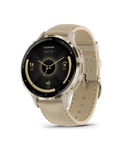 Смарт-часы Garmin Venu 3s Soft Gold French Gray Leather (010-02785-55)