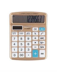 Калькулятор настольный 12-разрядный ct-980w, корпус золотистый Nobrand