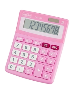 Калькулятор настольный AС-223R 8-разрядный розовый/белый 134x107x34 мм Attache