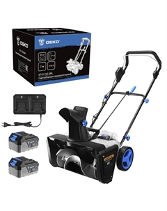 Снегоуборщик аккумуляторный Deko ST41 085-4445, 2*20В, 2*5.0 Ач, 50 см, 2 фары Деко