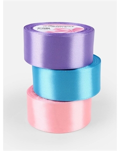 Атласная лента, набор 3 шт. Арт узор