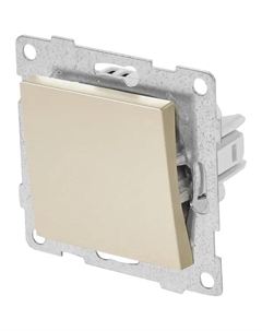 Переключатель проходной встраиваемый 1 клавиша цвет шампань Gusi electric