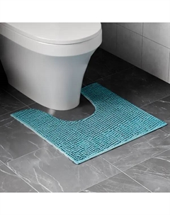 Коврик для туалета Swensa Merci 45x45 см цвет темно-голубой