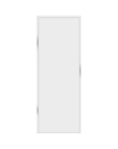 Дверь межкомнатная глухая с замком комплекте Invisible 70x230 см правая алюминиевая кромка цвет белый Velldoris
