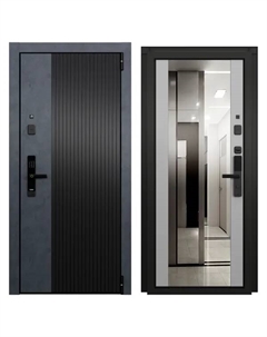 Входная дверь металлическая Протон Скай 86x205 см правая ферро с зеркалом Torex
