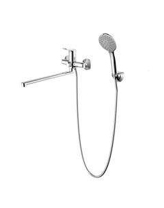 Смеситель для ванны Iddis Shape SHPSBL2i10 однорычажный с лейкой и шлангом цвет хром