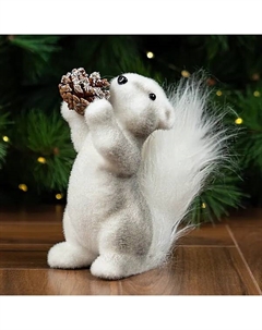 Фигура декоративная Белка 20 см белый Kreaforta