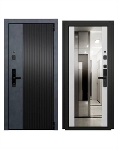 Входная дверь металлическая Протон Скай 86x205 см правая бьянко с зеркалом Torex